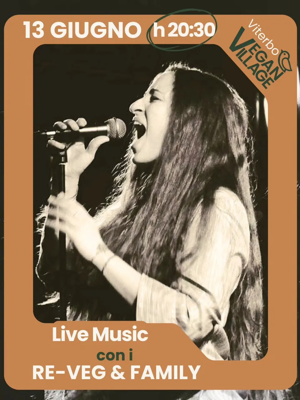 Locandina di Live music al Viterbo Vegan Village